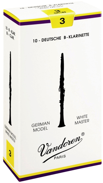 Vandoren Traditional White Master German system Clarinet 10 Reeds